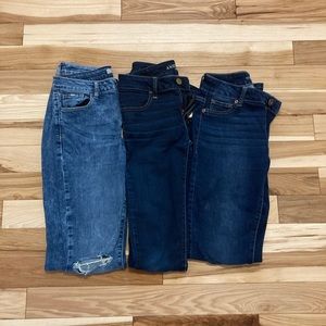 Three pairs of jeans